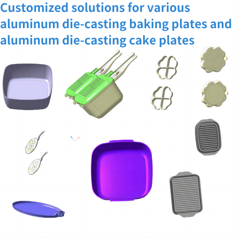 Processos personalizados de fundição sob pressão de vários utensílios de cozinha em liga de alumínio